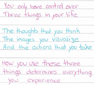 things you have control over