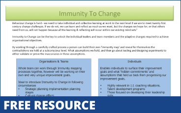 Immunity to Change Example Slide
